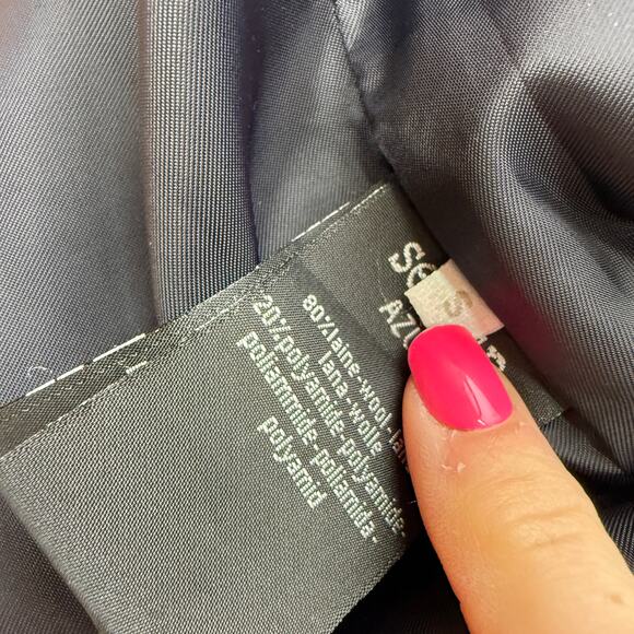 Sessun Azumi Women's Black Wool Collarless Coat Jacket Size Small - Picture 3 of 8